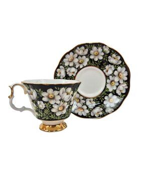 Royal Albert Tea Cup Saucer Set Provincial Flowers Mountain Avens England